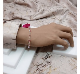 Toupie Light Rose bracelet artisanal en Argent 925