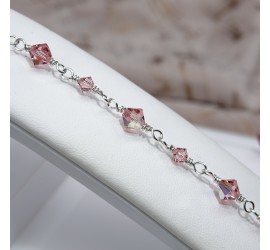 Toupie Light Rose bracelet artisanal en Argent 925