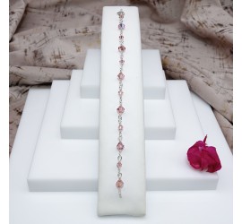 Toupie Light Rose bracelet artisanal en Argent 925