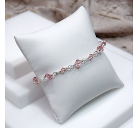 Toupie Light Rose bracelet artisanal en Argent 925