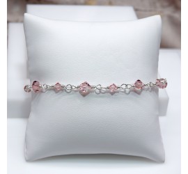 Toupie Light Rose bracelet artisanal en Argent 925