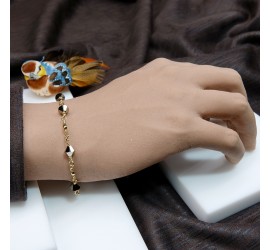 Toupie Crystal Metallic Light Gold 2X bracelet artisanal plaqué or