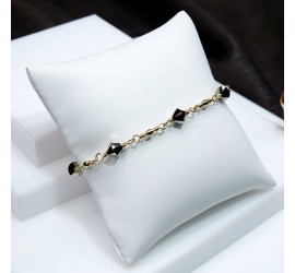 Toupie Crystal Metallic Light Gold 2X bracelet artisanal plaqué or