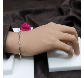 Toupie Silver Night et Silver shade bracelet artisanal argenté