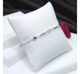 Toupie Silver Night et Silver shade bracelet artisanal argenté